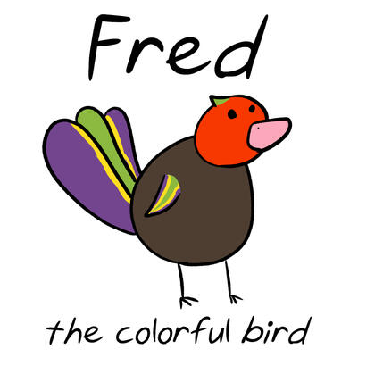Fred the colorful bird