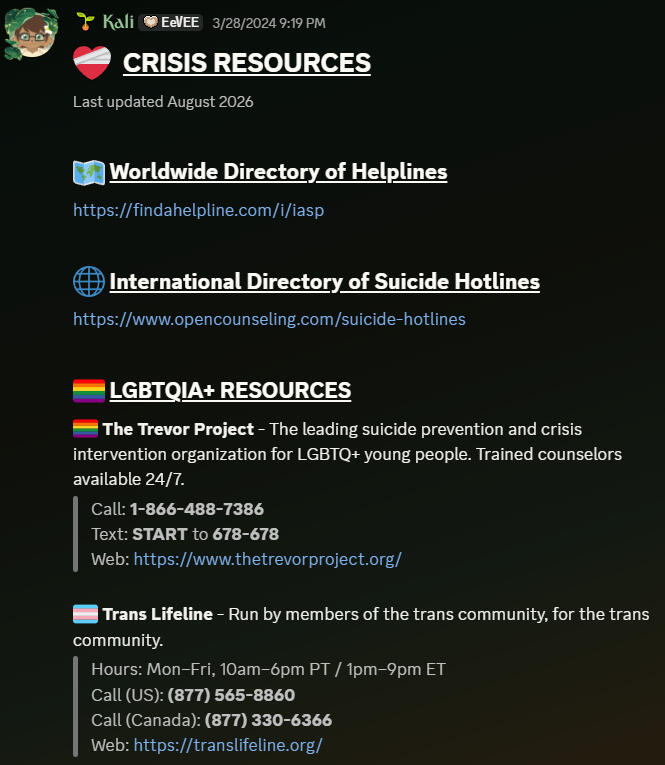 Crisis Resources Preview
